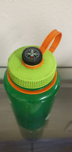 Nalgene green Water Bottle with Compass - 32oz