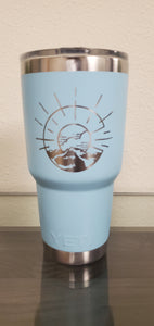 Yeti Metal Tumbler - Colorado logo  - Light blue